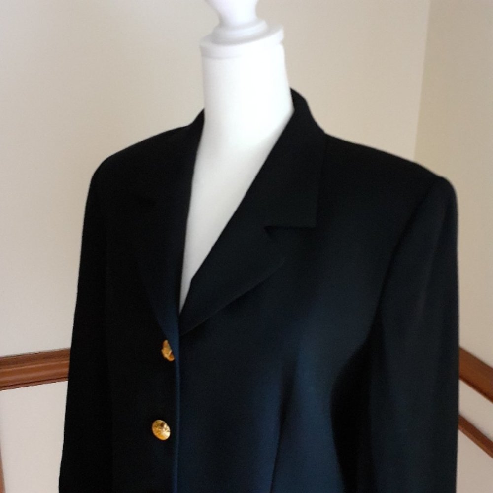 Austin Reed Black Wool Hanover Blazer 10P NWT New with Tags - Picture 2 of 14